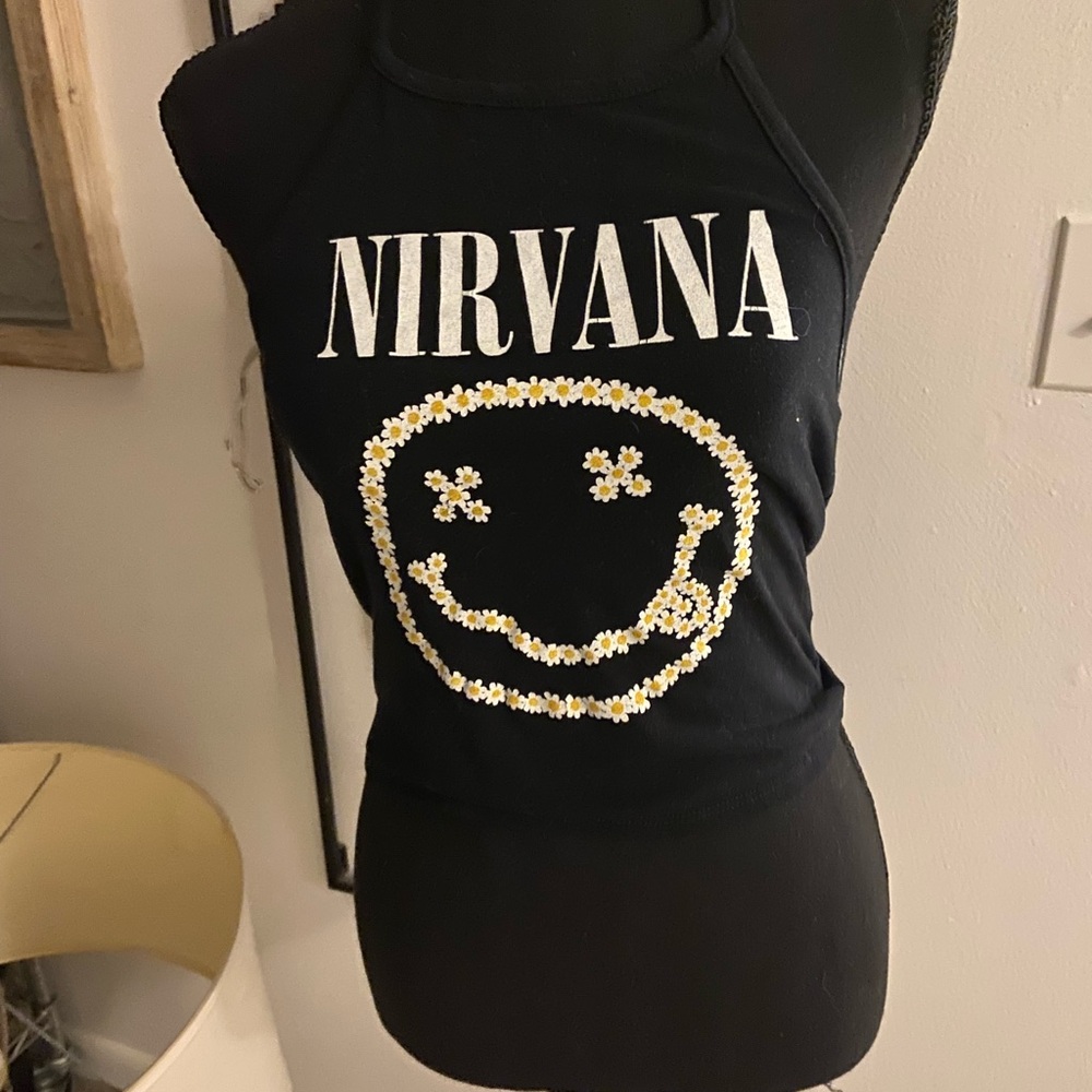 Smiley Nirvana halter top small junior size